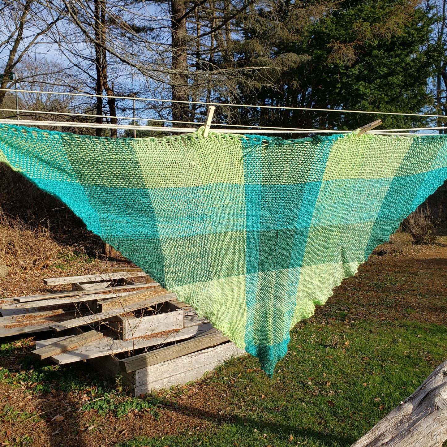 It Isn't Easy Being Green Shawl